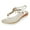 White, variant on Bohemian Wedge Sandals for Women Fashion Rhinestone Wide Width Casual Platform Orthopedic Open Toe Sandals with Ankle Strap Clear Size 9