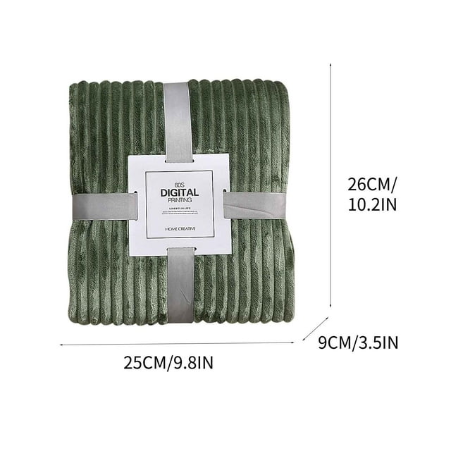 Bigersell Throw Blanket for Couch, Bed and Sofa Thick Cozy Throws Twin Size Warm Fleece Blankets 78" x 47" Soft Plush Blankets for Fall Winter Machine Washable Blankets Green
