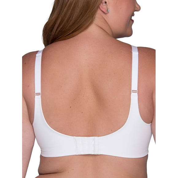 Vanity Fair Women's Wireless Comfort Bra No Underwire, Customize Your Shape & Support: Convertible Straps, Easy Pullover, Back Smoothing-White