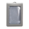 thumbnail image 3 of lionlar Porte-Cartes Étui à Cartes Doux Réutilisable avec Fenêtre Transparente Type Vertical Gris, 3 of 9