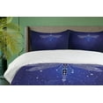 thumbnail image 4 of Ambesonne Dragonfly Duvet Cover Set, Insect and Boho Ornate, 2-Calking, Indigo Persian Blue, 4 of 7