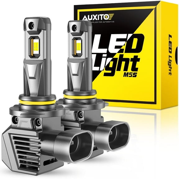 AUXITO 9006 Low Beam Headlight Bulb,22000LM 600% Brightness,2023 Upgraded 9006/ HB4 LED Headlight Bulbs,6500K White, Pack of 2