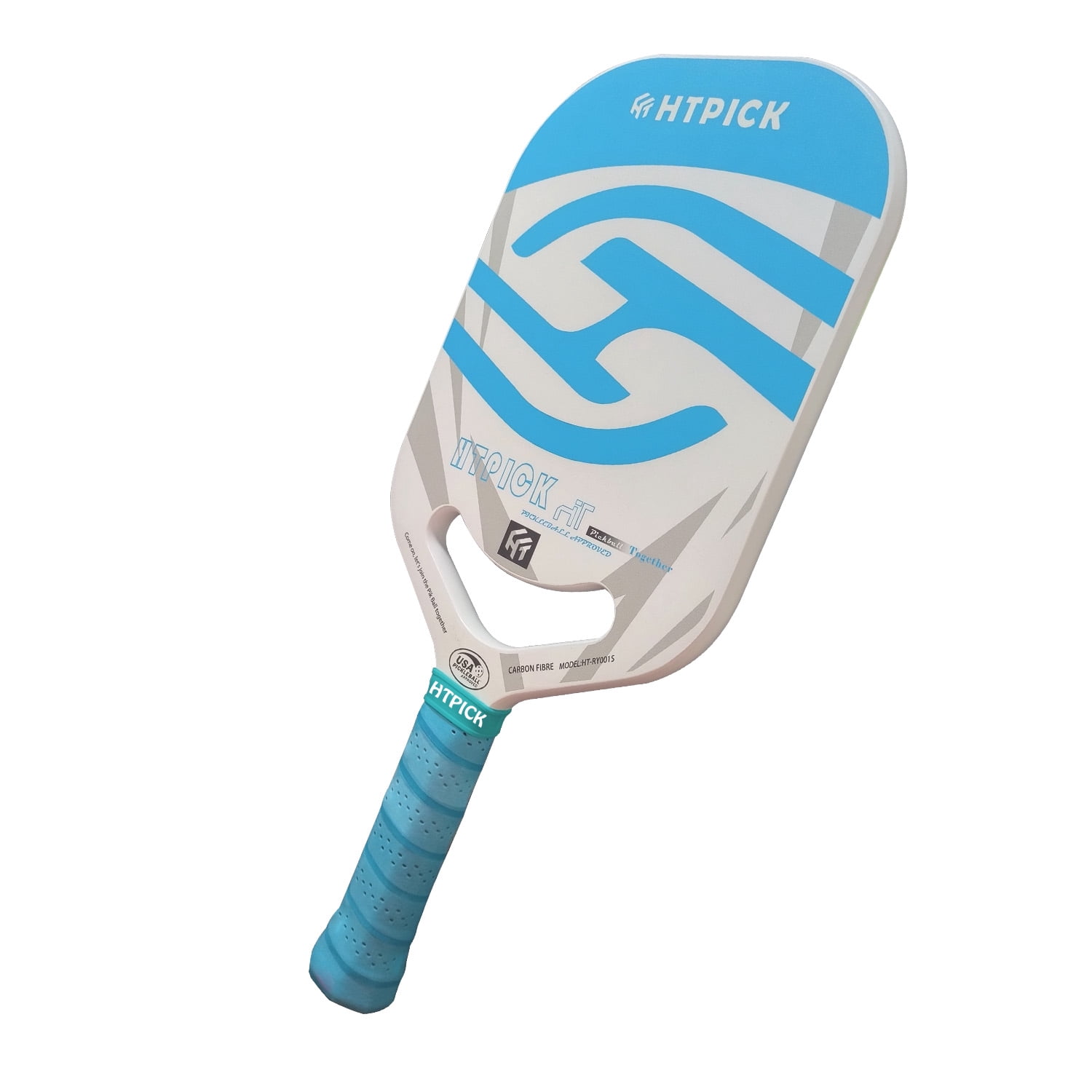 HTPICK Thermoformed Pickleball Paddle - T700 Carbon Fiber Surface, 16mm Honeycomb Core, Blue, USAPA Approved