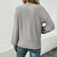 thumbnail image 5 of Giftesty Sweaters for Women Plus Size Women's Casual Fashion Long-Sleeve Round-Neck Solid Color Knitted Lantern Sleeve Sweater Tops, 5 of 5