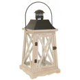thumbnail image 1 of Kieragrace Muskoka Mayer Engineered Wood and Glass Lantern in Washed White, 1 of 7