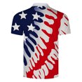 thumbnail image 4 of YDLCAFD Male Summer Independence Day Theme Printed Button Shirt Turn Down Short Sleeve Tops Shirt Tops, 4 of 5