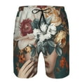 thumbnail image 3 of Fuzoiu Floral Head Dreamscape Print Men's Beach Shorts,Men's Swim Trunks,Quick Dry Board Shorts with Pockets,Men's Bathing Suits for Surfing, Running, and Casual Wear-X-Large, 3 of 6