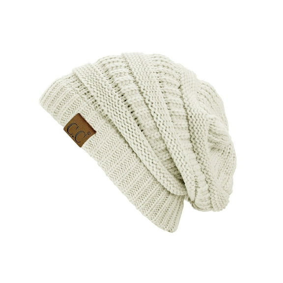 Trendy Warm Chunky Soft Stretch Cable Knit Beanie Skully