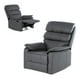 thumbnail image 1 of Sillón Reclinable Tapizado Reposet Moderno De Tela Individual Manual Acolchado Kingshouse gris Estandar, 1 of 9