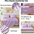 thumbnail image 4 of Sleepdown 7-Piece King Bed in a Bag, Light Purple Bedding Set with Comforter Sets King, 4 of 7