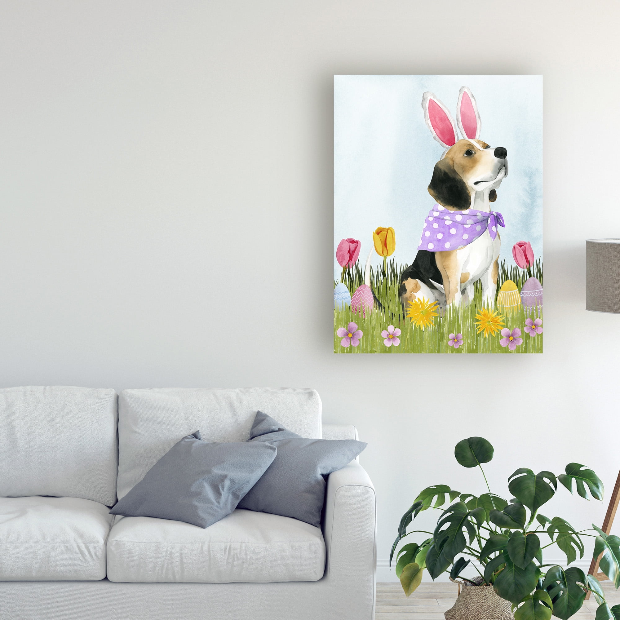 Trademark Fine Art 'Puppy Easter II' Canvas Art by Grace Popp