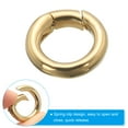 thumbnail image 4 of Uxcell 3/8 Inch Spring O Rings, 2Pcs Brass Trigger Spring Keyring for DIY Craft Purse, 4 of 6