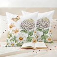 thumbnail image 3 of White Spring Floral Outdoor Waterproof Pillow Covers, Pastoral Flower Summer Botanical Decorative Square Throw Pillowcase Sofa Cushion Sham for Patio/Couch/Chair, 18"x18" 2 Pack, 3 of 8