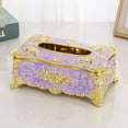 thumbnail image 2 of Home Rectangular Tissue Case Holder Cover Pearl Golden, 2 of 3