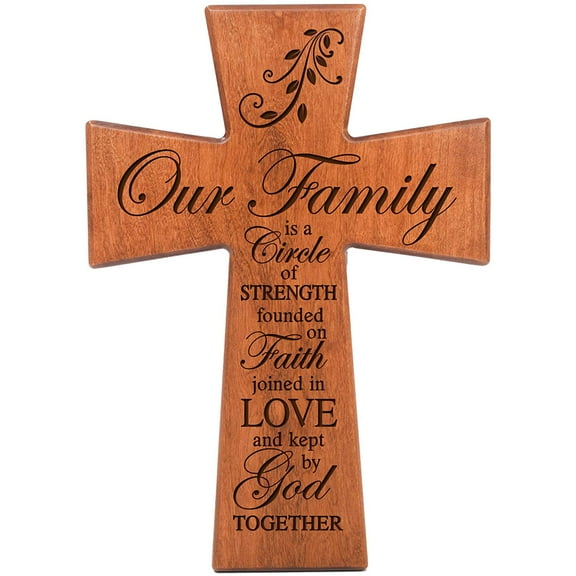 Family Hanging Wall Cross Gift - Our Family