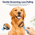 thumbnail image 3 of 2 Pack Dog Grooming Rake, Double Sided Dematting Comb for Cats & Dogs, Deshedding Undercoat Brush for Long-Haired Pets, Reduces Shedding, 3 of 7