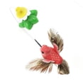 thumbnail image 2 of Palo eléctrico para burlas de gatos, divertido juguete interactivo con diseño de flores y pájaros, juguete eléctrico para gatos para interiores y exteriores, 2 of 5
