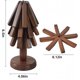 thumbnail image 2 of Salvamanteles de madera xinyu para platos calientes juego de 3 piezas forma de árbol nogal negro, 2 of 7