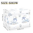 thumbnail image 3 of Storage Box With Lid 16.5x12.6x11.8In Lidded Home Storage Bins Foldable Stacked Household Storage Box Tiny Little Ducking Art, 3 of 7