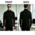 thumbnail image 3 of Tejiojio Soft Stretch Cotton Blend Turtleneck Shirt for Men Casual Long Sleeve UPF 50+ Slim Fit Basic Tops Lightweight & Comfortable Solid Pullover Sweater, 3 of 6