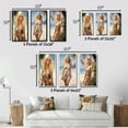 thumbnail image 4 of Designart "Shoreline Stroll with Blonde Beauty II" Fashion Woman Framed Wall Art Set Of 3 - Beige Fashion Woman Frame Canvas Set For Living Room Decor, 4 of 7