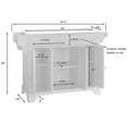 thumbnail image 7 of Crosley Furniture LaFayette Wood Kitchen Island in White & Silver, 7 of 7