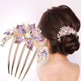 thumbnail image 1 of Blekii Peigne à Insertions Florales Pince à Cheveux - Forme de Disque, Accessoire pour Coiffure, 1 of 6