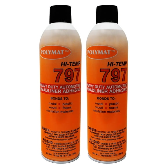 QTY2 Polymat 797 Hi-Temp Spray Adhesive auto head liner dash trunkliner glue