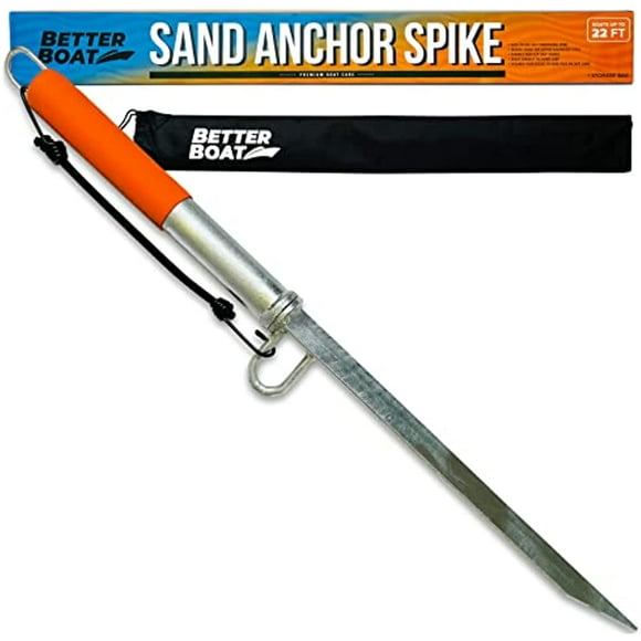Better Boat Sand Spike Boat Anchor Pole System Slide Stick Sand Boat Anchor for Boat Beach Shallow Water