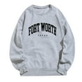 thumbnail image 3 of Fort Worth Texas Sweatshirts for Women 2025 Long Sleeve Crewneck Sweatshirt Pullover Tops Streetwear, 3 of 6