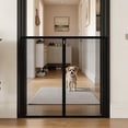 thumbnail image 3 of Quick Setup No-Drill Pet Screen Gate 35.43 x 35.43 Inch, Mesh Dog and Cat Barrier for Doorway Hallway Porch Kitchen Balcony, Foldable Gate with Compact Storage, 3 of 5