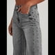 thumbnail image 4 of Pantalones Vaqueros de Pierna para Mujer, Cintura Alta, Elásticos, con Dobladillo Sin Rematar Gris XL, 4 of 8