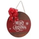 thumbnail image 1 of Letrero colgante de puerta de madera de Navidad con cuerda, decoración de puerta de etiqueta redonda colgante de Navidad de madera, 1 of 5