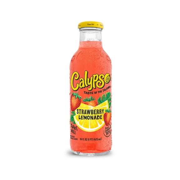 Calypso Lemonade, Strawberry, 16oz (Pack of 12)