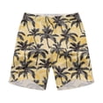 thumbnail image 4 of Yievot Beach Shorts for Men Hawaiian Printed Drawstring Elastic Waist Summer Vacation Shorts, 4 of 5