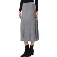 thumbnail image 4 of INSPIRE CHIC Cable Knit Sweater Skirt for Women's Elastic Waist A-Line Ribbed Casual Knit Maxi Skirt XL Gray, 4 of 6