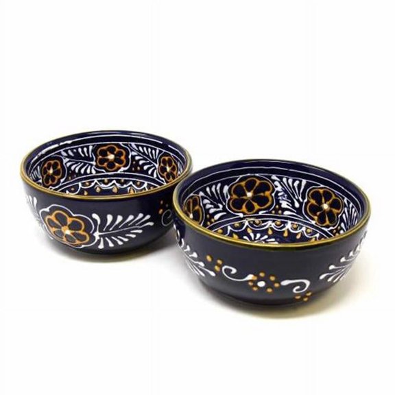 Encantada MC319B-S2 Half Moon Bowls, Blue - Set of 2