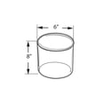 thumbnail image 2 of Clear Acrylic Cylinder Display, Plastic Round Container and Riser, 6"W x 8"H, 2 of 3
