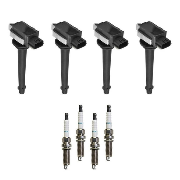 ISA Ignition Coils and Denso Iridium Spark Plugs Compatible with 2007-08 Nissan Sentra 2.0L UF591
