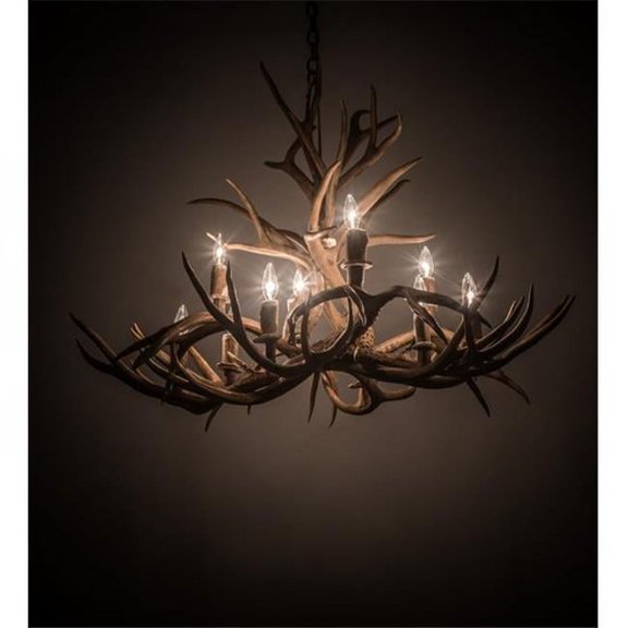 Meyda Tiffany 200458 Antlers 10 Light 42" Wide Antler Candle Style Chandelier - Copper