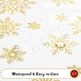 thumbnail image 4 of Christmas Table Cloth 60 x 120 Inch, Waterproof White Gold Snowflake Tablecloth Rectangular, Washable Xmas Table Cover Spillproof Winter Table Cloths Cover for Holiday Christmas Decorations, 4 of 6