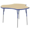 thumbnail image 1 of 48in Cog Collaborative Thermo-Fused Adjustable Activity Table with Standard Swivel - Maple/Blue, 1 of 1