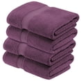 thumbnail image 2 of Superior 800 GSM Egyptian Cotton Heavyweight Bath Towel Set of 4, Plum, 2 of 10
