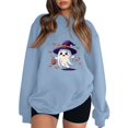 Womens Halloween Costumes Cute Ghost Graphic Pullover Sweaters Long