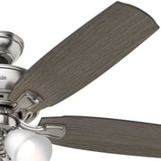 Hunter - Amberlin Indoor Ceiling Fan With Light, 52-inch, Brushed Nickel, Casual-style, 3-speed WhisperWind Motor, 53216, for Living Rooms, Bedrooms
