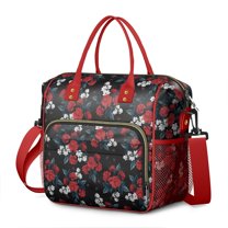 Pioneer Flower Floral Print Pattern Womens Lunch Box for Work,Insulated Large Lunch Bag for Tween and Teen,Loncheras Para Mujer,Leakproof Adult Lunch Bag for Work,Beach,Travel,Picnic,Camping