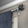 thumbnail image 2 of 5/8" Dia Adjustable 48"-84" single curtain rod with Horace Finials - Satin Nickel,(5709-485), 2 of 3