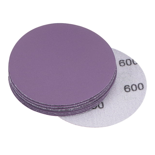Unique Bargains 10 Pack 3-Inch Purple Sanding Discs 600 Grits Hook & Loop Professional Aluminum Oxide Sandpaper