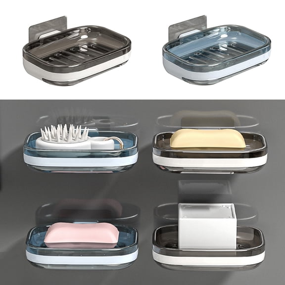 1Pc Soap Holder Wall Mounted Soap Dish for Bathroom Single Layer Soap Holder With for Home Use Bathroom Products