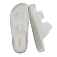 thumbnail image 1 of Sandalias tipo slide impermeables ajustables para mujer CUSHIONAIRE, transparentes, 1 of 9